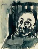 Joy Hester, Prisoner No.119970 c1945, c1945, ink and wash on paper
