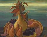 Alison Rehfisch, Still Life with Grapes and Pears