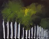 Bush 1978 by Sidney Nolan, 1978, oil on canvas, sold Jul 2020