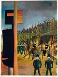 Sidney Nolan, Burning at Glenrowan (Ned Kelly series) 1970-71, 1970-71, screenprint