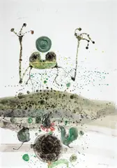 John Olsen, Frog in a Pond 1979, 1979, watercolour on paper