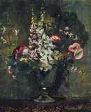 Arthur Streeton, Hollyhocks