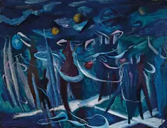 Roger Kemp, Modern World 1945-48, 1945-48, enamel on particle board