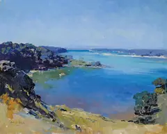Sydney Harbour 1922 by Penleigh Boyd, 1922, oil on canvas, sold Feb 2020