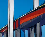Jasper Knight, Bolte Bridge 1999 2016, 2016, enamel on linen