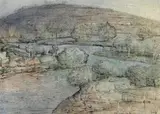 Lloyd Rees, The Inlet 1963, 1963, ink, charcoal and watercolour on paper