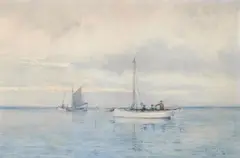 Arthur Boyd Snr, Couta Boats 1897, 1897, watercolour on paper