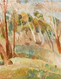 Grace Cossington Smith, Windswept Hill 1937, 1937, oil on board