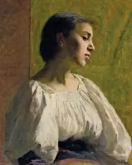 E. Phillips Fox, Girl at the Window 1890, 1890, oil on canvas
