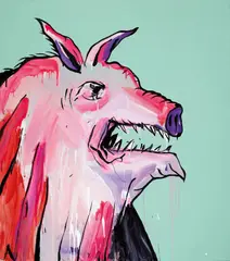 Adam Cullen, Untitled (Feral Pig), synthetic polymer paint on canvas