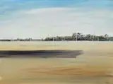 Shoalhaven Landscape 1979 by Arthur Boyd, 1979, oil on board, sold Sep 2019