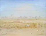 Sheep Grazing, Wimmera by Arthur Boyd, oil on composition board, offered Sep 2019