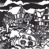 Howard Arkley, Model Tudor Village, Fitzroy Gardens 1986