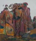 Fred Williams, Purple Landscape 1958, 1958, oil on composition board