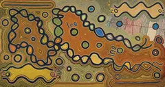 Judy Watson Napangardi, Women's Dreaming 1995, 1995, synthetic polymer paint on linen