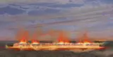 Tim Storrier, Incendiary Dawn 2005, 2005, oil on canvas