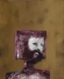 Kelly 1964 by Sidney Nolan, 1964, oil and mixed media on card, sold Sep 2019