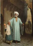 The Blind Beggar c1900 by Jean-Léon Gérôme, c1900, watercolour, pastel, pencil and ink on paper, offered Sep 2019