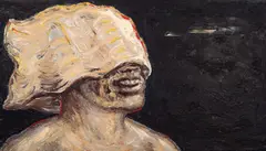 Peter Booth, Laughing Man with Bag on Head 1989-2002, 1989-2002, oil on canvas