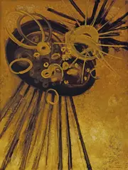 Stanislav Rapotec, Untitled 1970, 1970, oil on board