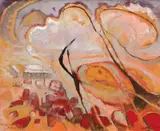 Dust Storm 1986 by Clifton Pugh, 1986, oil on canvas, sold Sep 2019