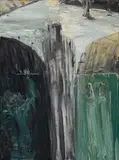 Euan MacLeod, Waterfall 2 1999, 1999, oil on polyester