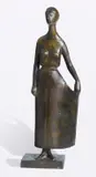 Gerhard Marcks, Standing Figure in Robe 1956, 1956, bronze, brown patina