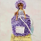 Lucy Culliton, Dressed Doll - Knitting, Lace 2007, 2007, oil on board