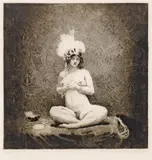 This Shrine 1919 by Norman Lindsay, 1919, etching, soft ground, engraving and foul biting, sold Sep 2019