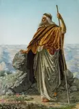 Robert Hawker Dowling, Moses Viewing the Promised Land from Mount Nebo 1879, 1879, watercolour with bodycolour on paper
