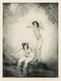 Norman Lindsay, The Pool 1924, 1924, drypoint