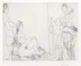 Pablo Picasso, Couple et Voyageuse, from La Série 347 1968, 1968, etching