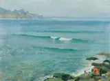 Elioth Gruner, Peaceful Morning at Bondi, oil on canvas on board