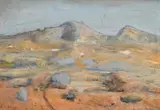 Lloyd Rees, Landscape at Orange 1957, 1957, oil on canvas on board