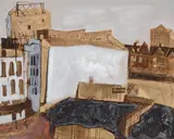 Brett Whiteley, From Circular Quay 1958, 1958, gouache and ink on paper