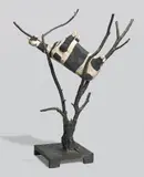John Kelly, Cow up a Tree 1998, 1998, painted and patinated bronze