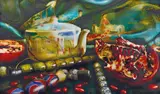Dean Home, Our Swimming Spot; The Biggest Splash of the Day 2012, 2012, oil on board