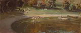 James Ranalph Jackson, A Harbour Beach c1917, c1917, oil on canvas