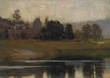 Percy Lindsay, Sackville Reach, oil on board