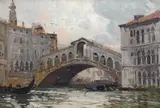 The Rialto c1908 by Arthur Streeton, c1908, oil on canvas, offered Jun 2019