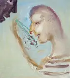 Girl and Flowers 1979 by Sidney Nolan, 1979, oil on composition board, offered Jun 2019