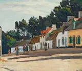 Village in Brittany, Concarneau 1932 by Will Ashton, 1932, oil on canvas on board, sold Jun 2019