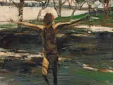 Euan MacLeod, Bridget (Arms Outstretched), Nielsen Park 1996, 1996, oil on canvas