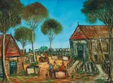 Smoko at the Shed by Pro Hart, oil on board, sold Jun 2019