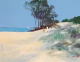 Mornington Island by Ray Crooke, oil on board, sold Jun 2019