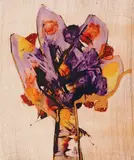 Untitled (Flowers) 1969 by Sidney Nolan, 1969, mixed media on paper, sold Jun 2019