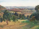 Horses Grazing by Australian School early 19th century, oil on board, sold Mar 2019