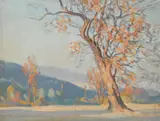 Charles Wheeler, The Old Gum Tree, oil on board