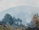 Olinda Landscape c1927 by Arthur Streeton, c1927, oil on canvas, sold Mar 2019