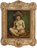Iris c1938 by Norman Lindsay, c1938, oil on canvas, offered Mar 2019